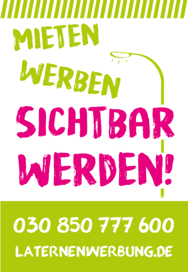 Laternenmastwerbung Berlin - Final-Mieten