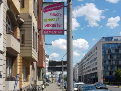 Laternenwerbung in Berlin ist ein Volltreffer!