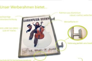 Werberahmen Laternenmastwerbung in Berlin