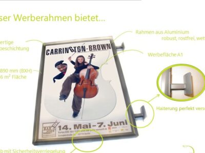 Werberahmen Laternenmastwerbung in Berlin