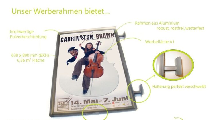 Werberahmen Laternenmastwerbung in Berlin